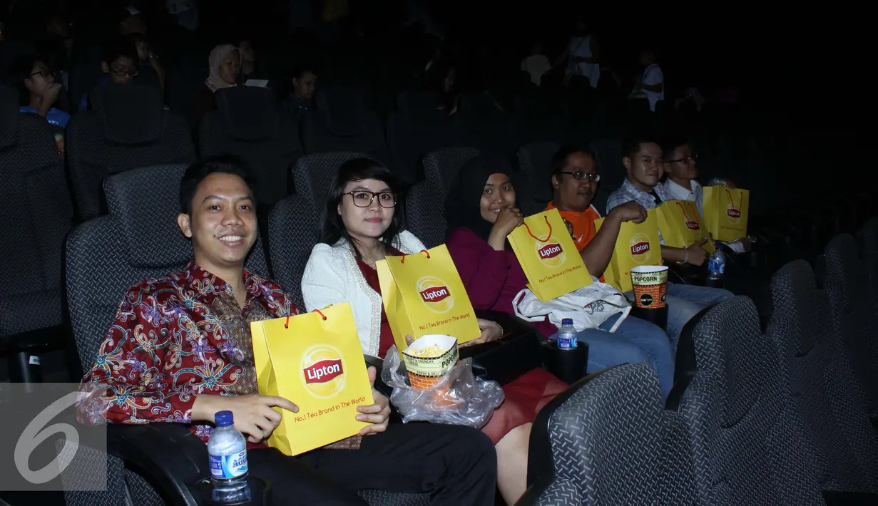 Suasana di dalam studio Blitz Megaplex saat nobar Inside Out bareng Cinemaholic bersama Liputan6.com , Jakarta, Sabtu (22/8/2015). (Liputan6.com/Gempur M Surya)