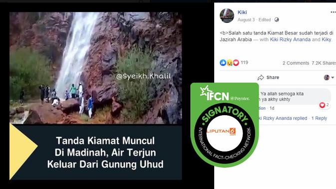 Cek Fakta Viral Foto Air Terjun Pertanda Kiamat Di Madinah Ini Faktanya Cek Fakta Liputan6 Com