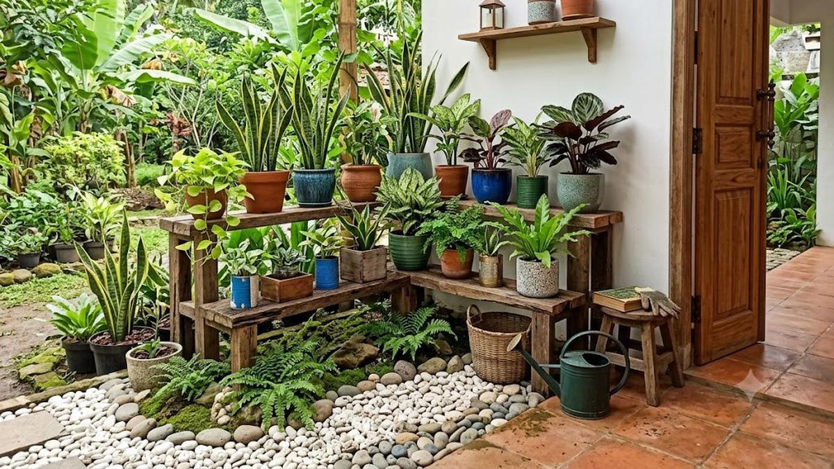 6 Inspirasi Sudut Hijau di Teras Rumah Memakai Barang Bekas yang Murah, Cantik dan Hemat Biaya