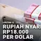 Rupiah Nyaris 18.000 per Dolar AS