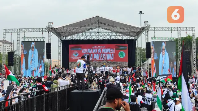 Aksi Bela Palestina di Monas