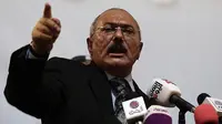 Mantan Presiden Yaman Ali Abdullah Saleh dikabarkan tewas terbunuh kelompo Houthi. (AP Photo)