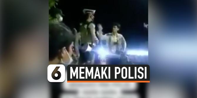 VIDEO: Viral Pemuda Maki Polisi karena Terjaring Razia Masker