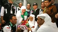 Jemaah haji tertua, berusia 104 tahun tiba di Arab Saudi. (Liputan6.com/Taufiqurrohman)