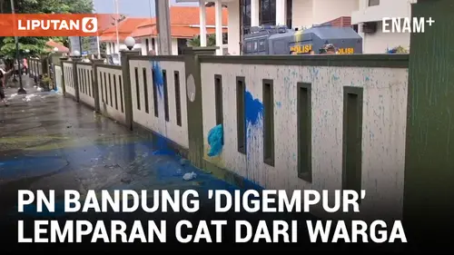 VIDEO: Tuntutan Diabaikan, Warga Dago Elos Lempari Cat ke Kantor PN Bandung