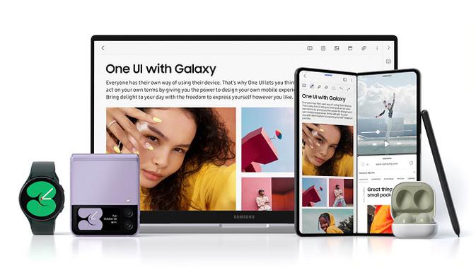 Tampilan One UI 4 yang hadir di seluruh ekosistem Samsung. (Foto: Samsung)