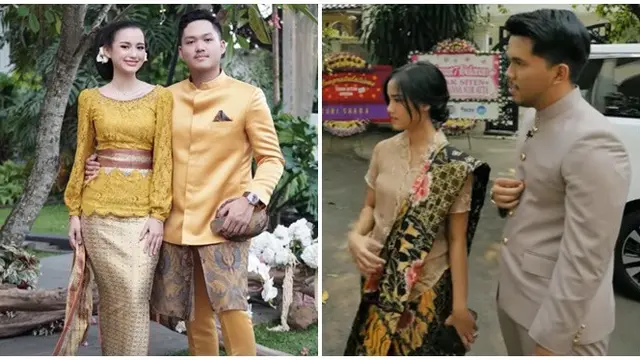 6 Potret Beda Penampilan Sarah Menzel dan Fuji di Acara Tedak Siten Ameena