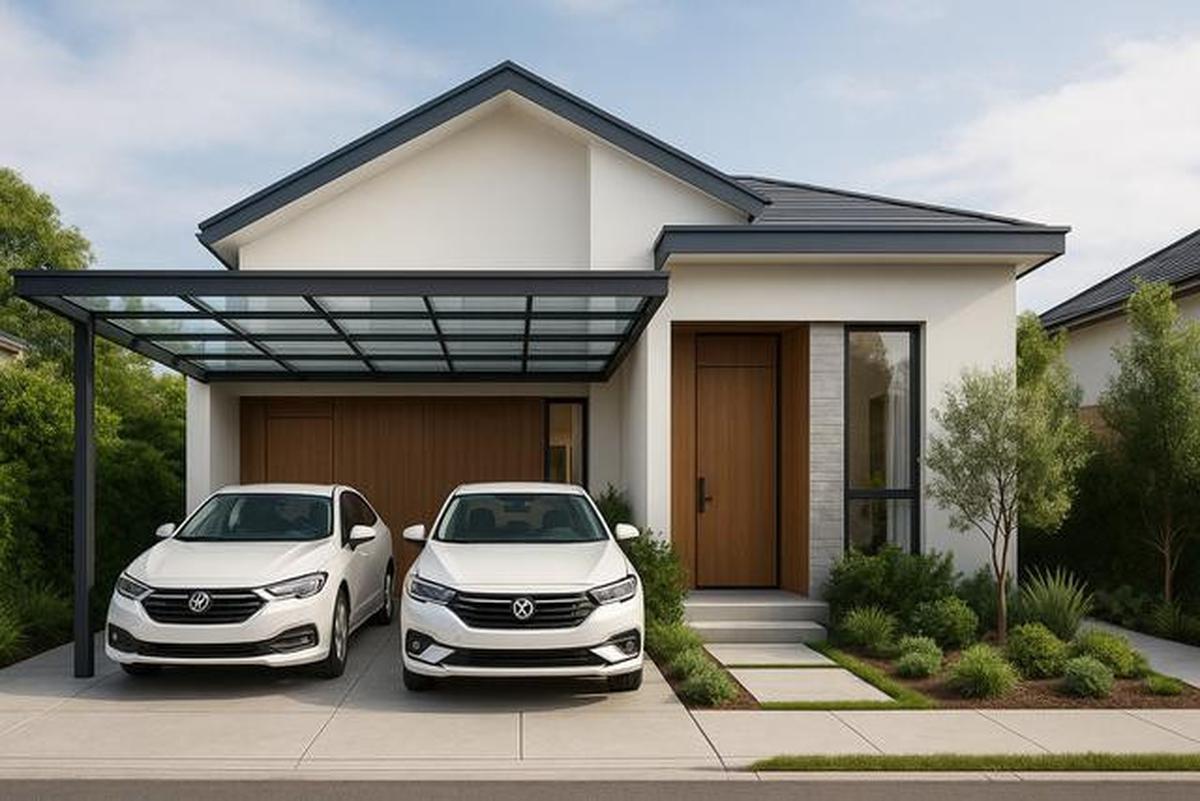 8 Inspirasi Desain Rumah 6x12 dengan Garasi 2 Mobil, Ide Hunian Menarik 2025