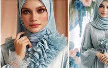 Tren Baju Gamis Perempuan Warna Ice Blue yang Cocok untuk Lebaran 2025