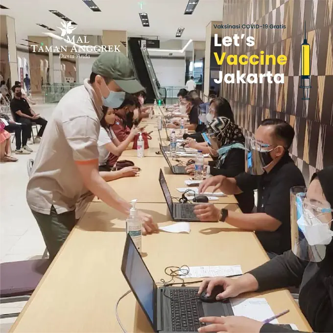 Dibuka setiap hari Kamis sampai dengan Sabtu, Mal Taman Anggrek sediakan Vaksinasi Covid-19 booster dan vaksin anak untuk puublik.