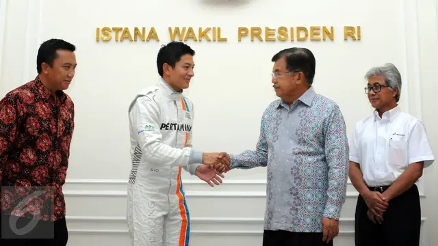 20160314-Jelang Laga Perdana di F1, Rio Haryanto Minta Restu Wapres Jusuf Kalla-Jakarta