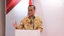 Menhub Budi Karya Sumadi memberikan sambutan pada pelantikan pengurus Asosiasi Olahraga Video Games Indonesia (AVGI) di Jakarta, Selasa (16/7/2019). AVGI resmi hadir sebagai lembaga independen dan profesional yang berkomitmen memajukan industri Esports di tanah air. (Liputan6.com/HO/Bon)