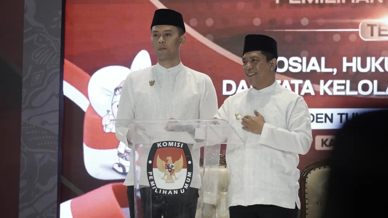 Pasangan Calon wali kota dan wakil wali kota Batu, Firhando Gumelar dan Rudi.
