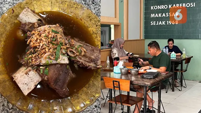 Sup Konro Karebosi, salah satu destinasi kuliner di Kota Makassar.