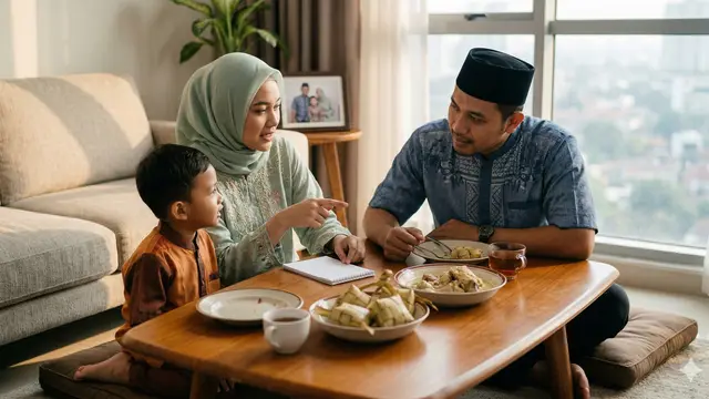 Cara Membuat Tradisi Lebaran Baru untuk Keluarga Muda (Foto: Gemini AI)
