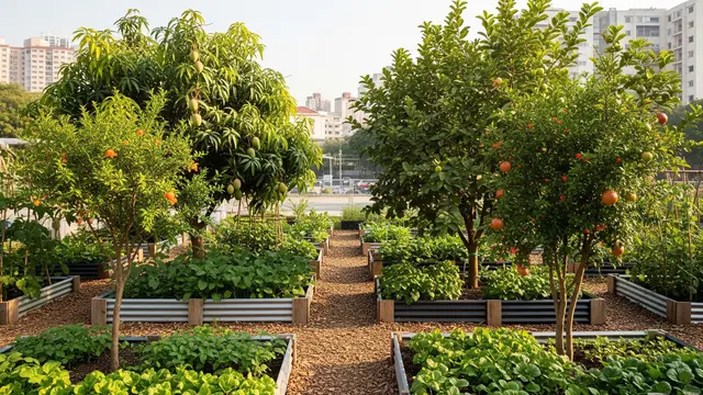 Desain Urban Garden dengan Pohon Buah Tahan Panas/Gemini AI