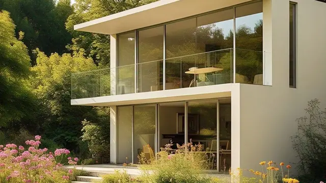 Rumah Minimalis dengan Balkon Tertutup Kaca/Nurul Diva Kautsar via Meta AI