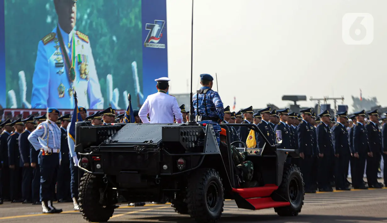 Upacara HUT ke-77 TNI AU dimulai pukul 08.00 WIB. (Liputan6.com/Faizal Fanani)