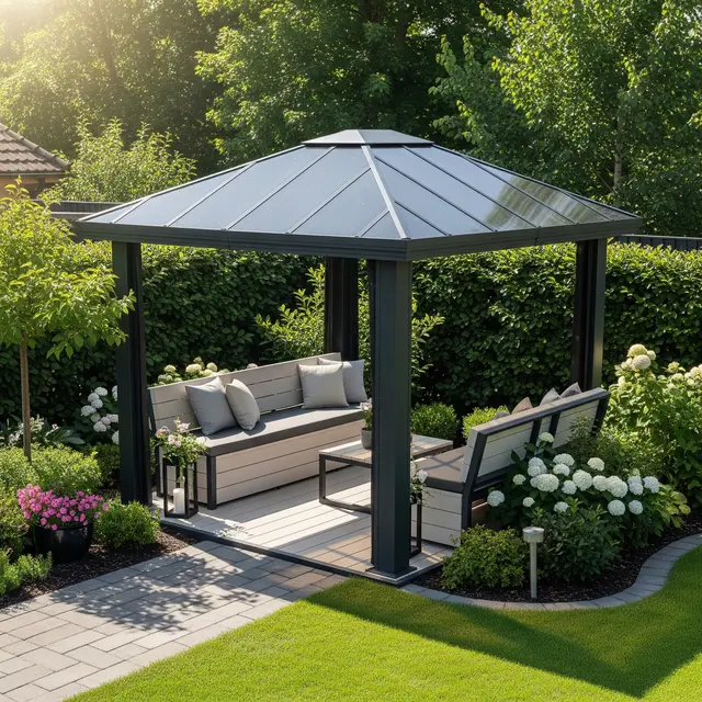 Inspirasi Gazebo Mini untuk Halaman Belakang Rumah (AI)