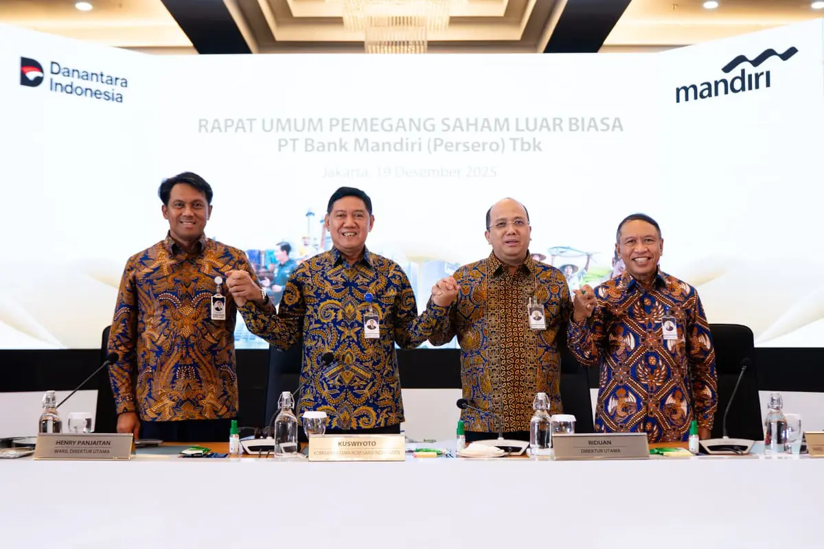 Rapat Umum Pemegang Saham Luar Biasa PT Bank Mandiri Tbk (BMRI), Jumat (19/12/2025). (Foto: Bank Mandiri)