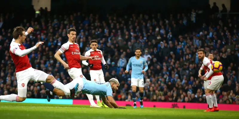 Manchester City Hajar Arsenal 3-1, Sergio Aguero Hattrick