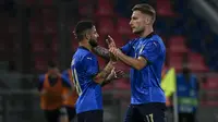 Selebrasi pemain timnas Italia saat menghajar Republik Ceko (AFP)