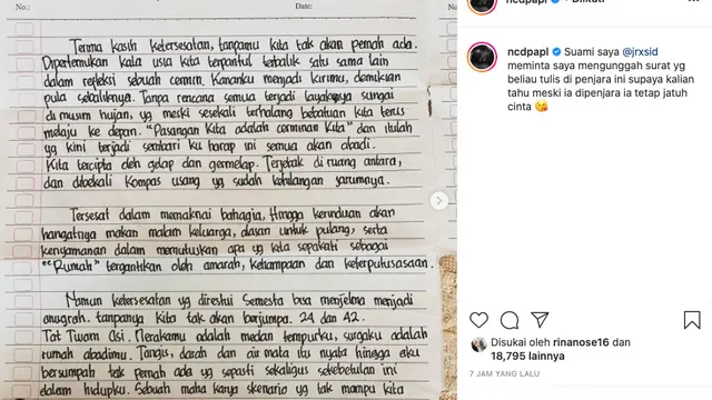 Surat dari Jerinx SID untuk Nora Alexandra