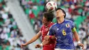 Laga antara timnas Indonesia melawan Jepang menjadi laga pamungkas babak penyisihan Grup D Piala Asia 2023. (Giuseppe CACACE/AFP)