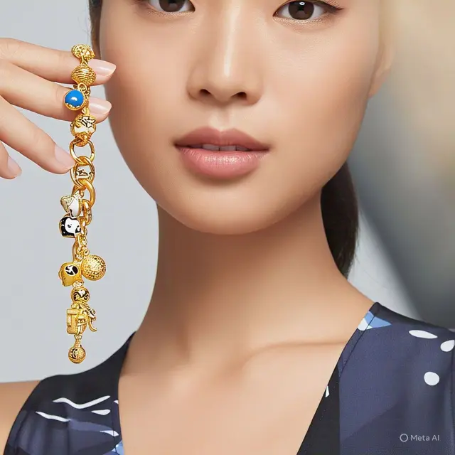 Model Gelang Emas Charm yang Lagi Trend