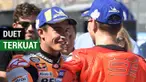 Berita video pembalap tim Repsol Honda, Jorge Lorenzo dan Marc Marquez, menjadi duet pembalap terkuat untuk MotoGP 2019.