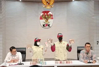 Konferensi Pers KPK Penetapan Tersangka Kepala Kantor Pajak Banjarmasin (Liputan6.com/Rifqy Alief Abiyya)