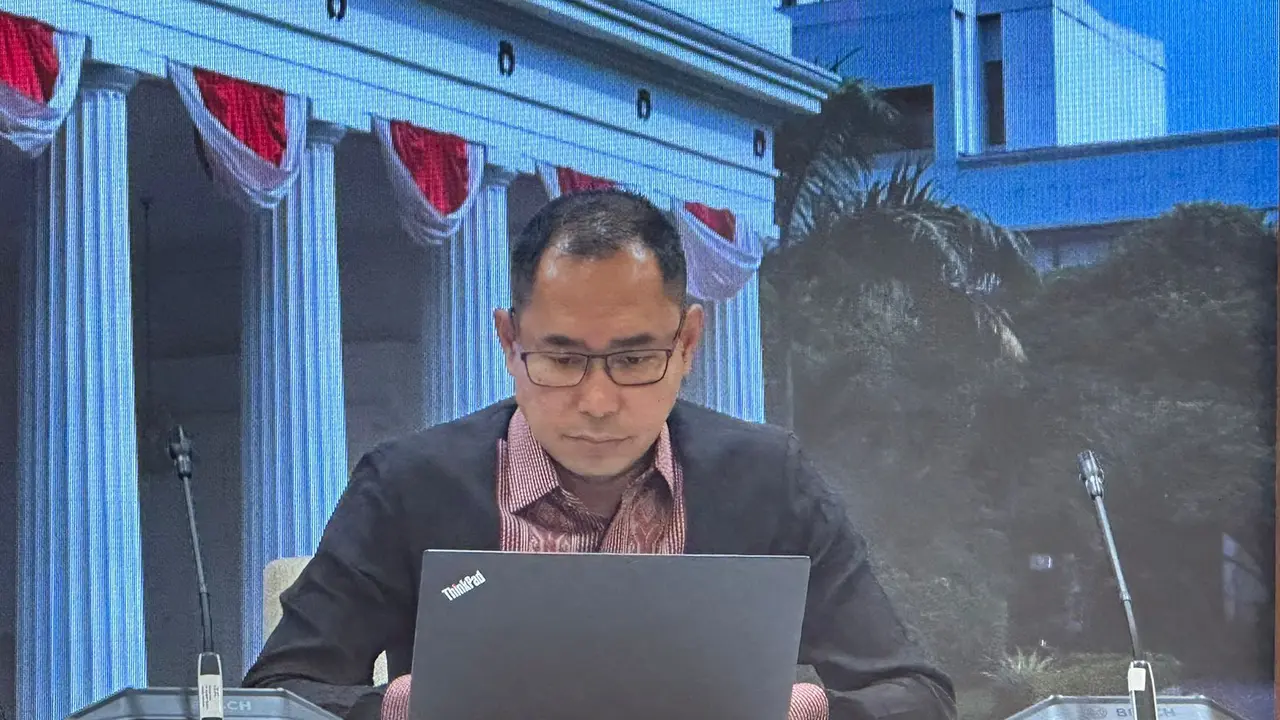 Direktur Pelindungan WNI dan BHI Judha Nugraha dalam press briefing pada Jumat (29/9/2023). (Liputan6/Benedikta Miranti)