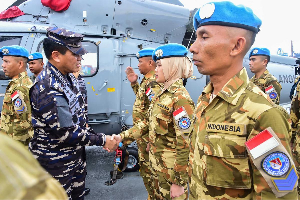FOTO: 120 Prajurit TNI AL Kembali ke Tanah Air Usai Misi Perdamaian PBB di Lebanon