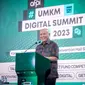 MenKopUKM Teten Masduki dalam acara UMKM Digital Summit 2023 di Convention Hall SMESCO, Jakarta.