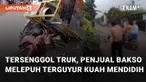 Seorang penjual bakso keliling alami insiden tidak terduga mengundang perhatian