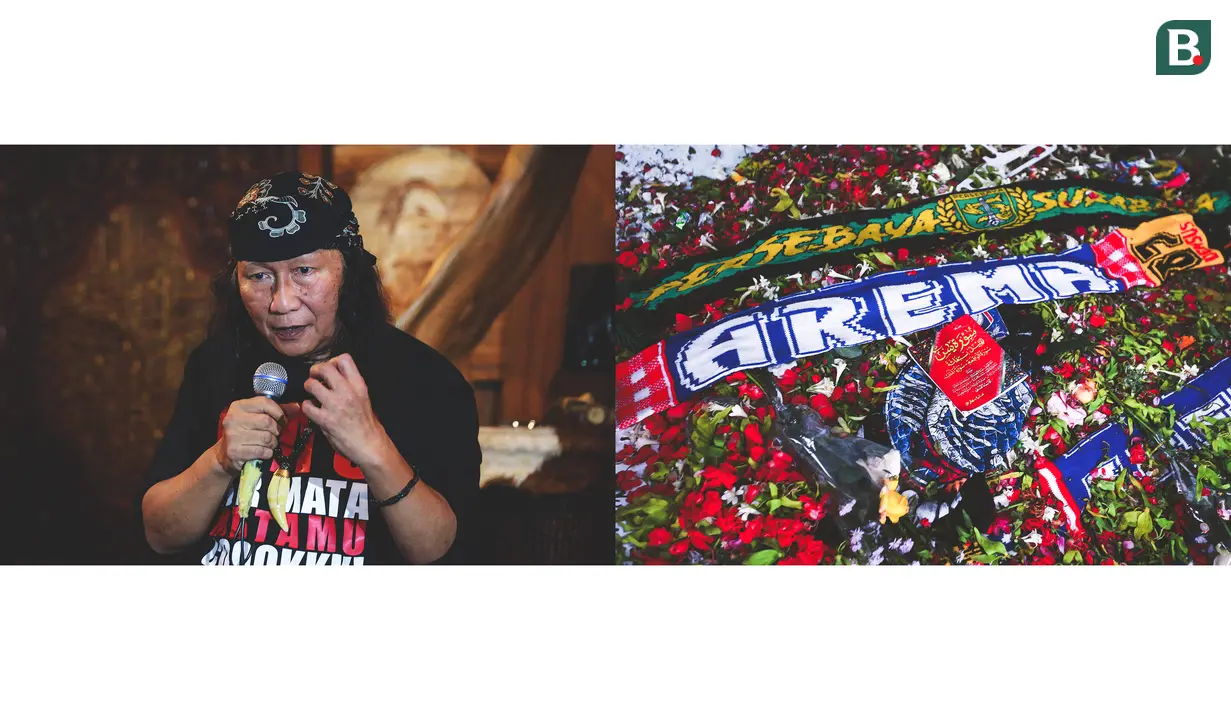 Tragedi ini harus dikawal hingga hingga titik darah penghabisan. Sesepuh Aremania, Anto Baret juga menyatakan bahwa momen ini akan menjadi titik balik perdamaian. Bukan hanya antara Arema dan Persebaya, namun juga seluruh suporter Indonesia. (Bola.com/Bagaskara Lazuardi)