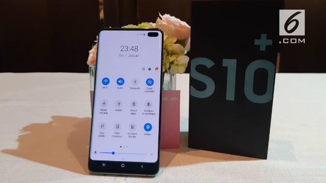 Menjajal Samsung Galaxy S10 Plus di Indonesia. Liputan6.com/Agustin Setyo Wardani