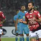 Penyerang Bali United,  Ilija Spasojevic usai mencetak gol ke gawang Persela. (Dok. PT LIB)