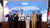 UNAIR Lantik 24 Dokter Hewan, Wabup Banyuwangi Mujiono Ajak Perkuat Keamanan Pangan