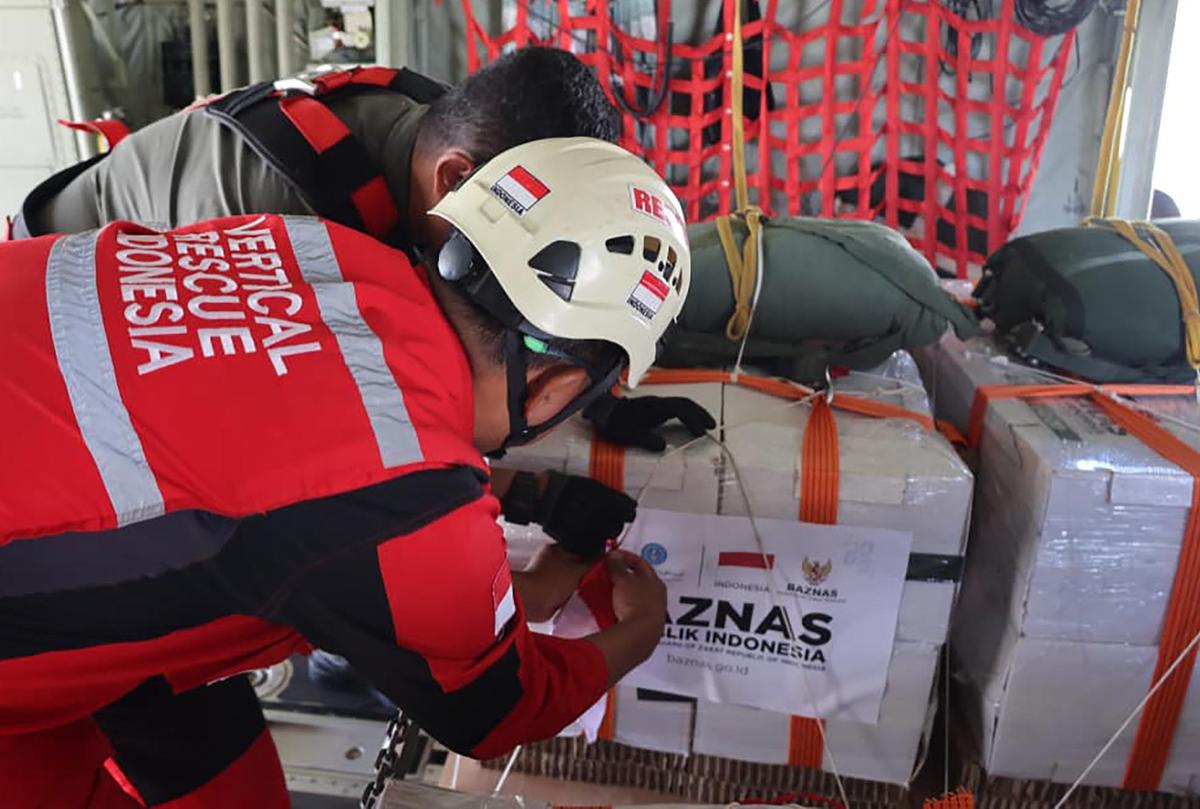 FOTO: Hadiah Kemerdekaan, Bantuan Indonesia Tiba di Gaza