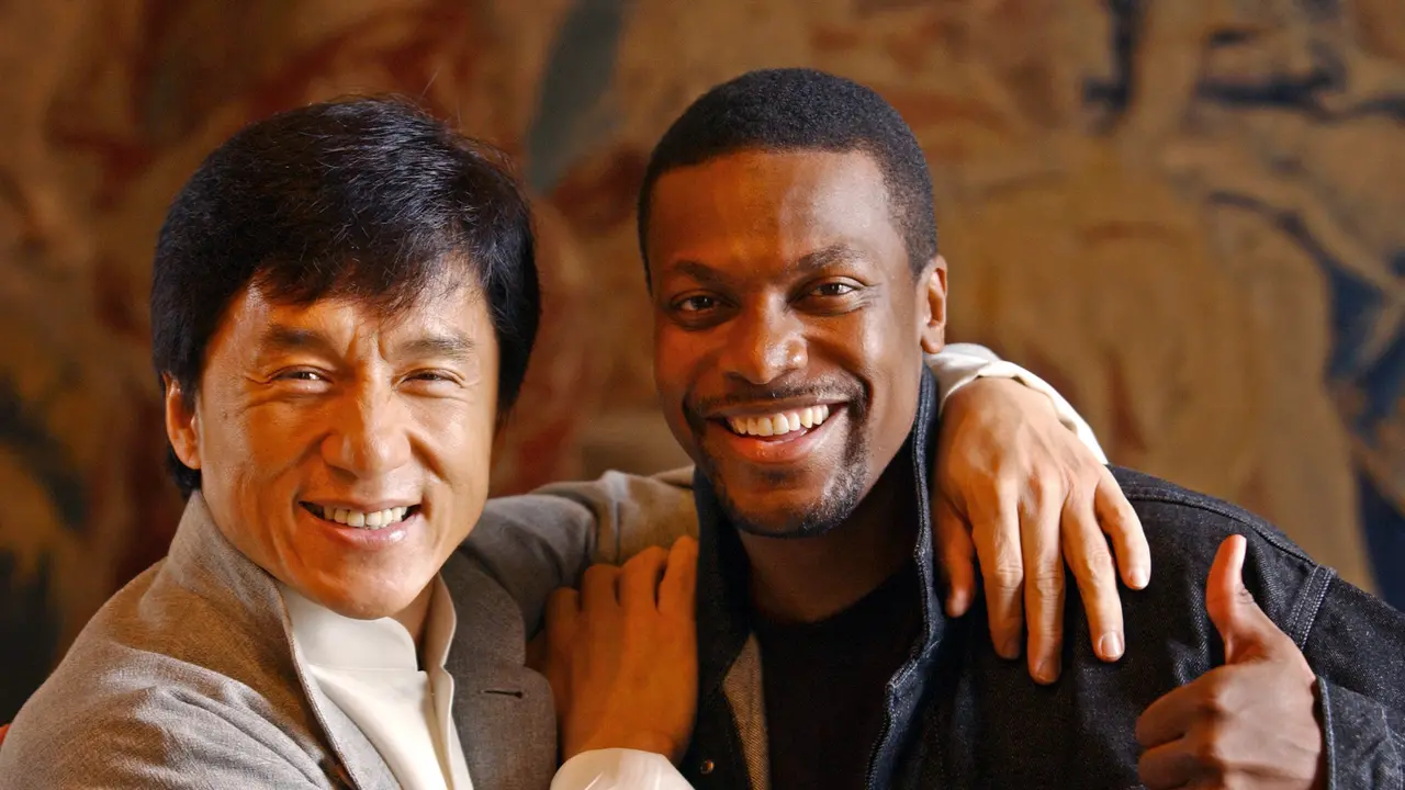 Jackie Chan dan Chris Tucker pada 2001. (ERIC FEFERBERG / AFP)