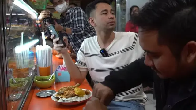 Raffi Ahmad makan di warteg (YouTube/Rans Entertainment)