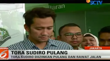 Tora Sudiro akan menjani proses pemulihan dari ketergantungan obat dengan terapi rawat jalan.