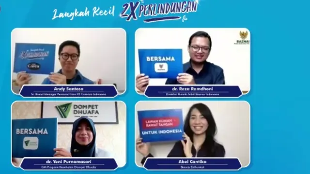 Abel Cantika dalam webinar “Langkah Kecil 2 Kali Perlindungan” bareng Carex For Indonesia, 27 April 2021.