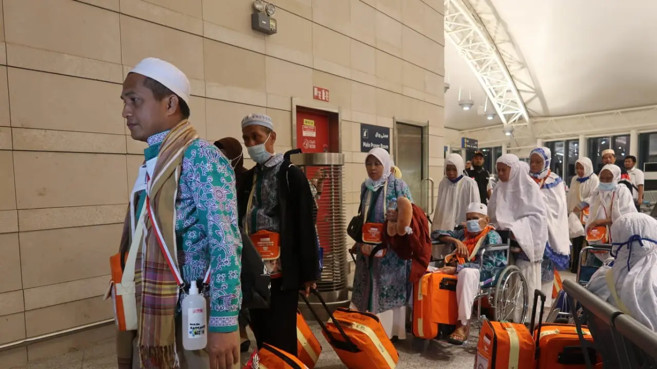 Jemaah asal Embarkasi Banjarmasin 19 (BDJ-19) menjadi yang terakhir pulang ke Indonesia, pada 15 september 2019. Darmawan/MCH