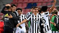 Juventus menang 4-1 atas Bologna pada laga pekan terakhir Serie A musim ini di Stadio Renato Dell'Ara, Senin (24/5/2021) dini hari WIB. (AFP/ANDREAS SOLARO)