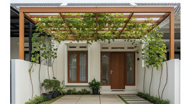 9 Desain Kanopi Teras Rumah Minimalis dengan Tanaman Rambat Biar Adem, Estetik di Perkotaan