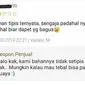 Chat balasan penjual di testimoni online shop (Sumber: Twitter/txtdarionlshop)