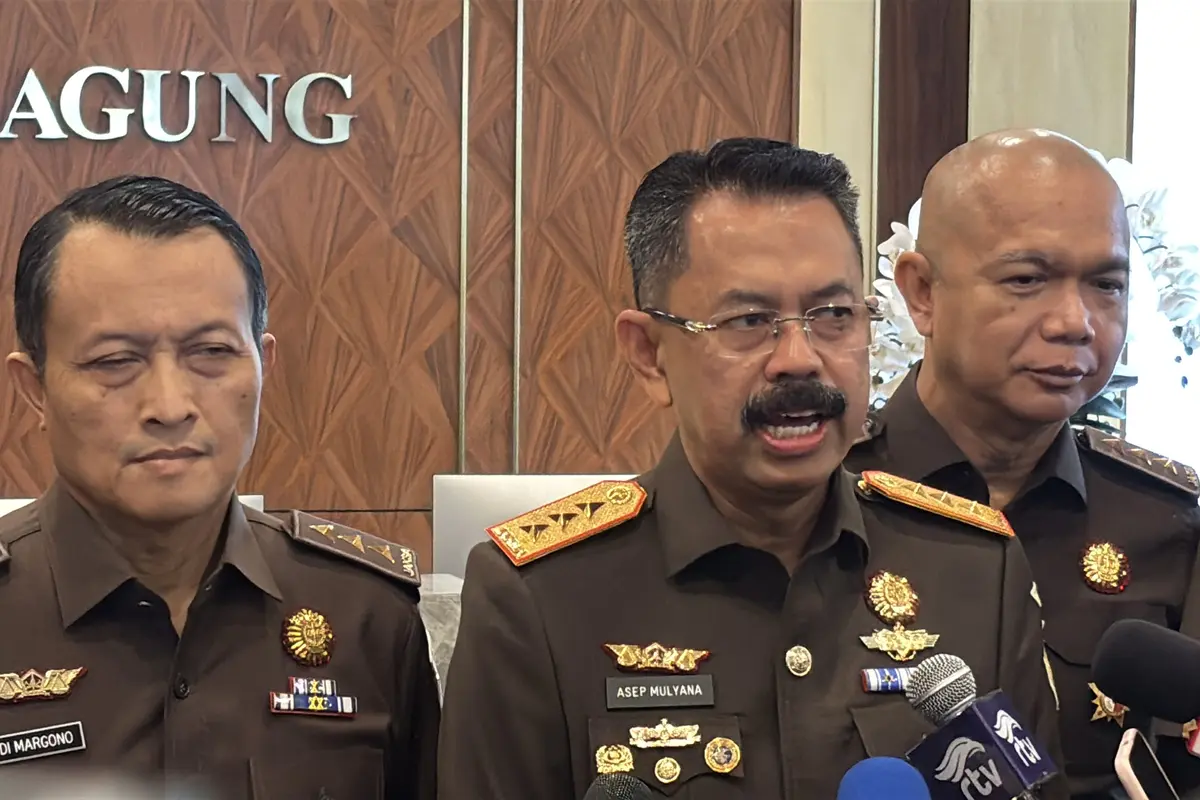 Wakil Jaksa Agung Asep Nana Mulyana di Gedung Kejagung, Jakarta.