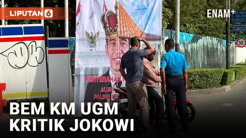 VIDEO: Baliho Kritikan BEM KM UGM Terhadap Jokowi Kini Sudah Dibersihkan Petugas